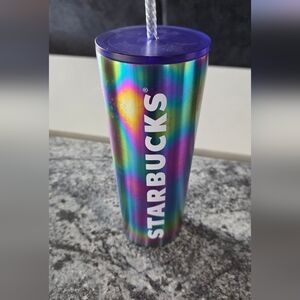 Starbucks Multicolor Tumbler with Purple Accents
